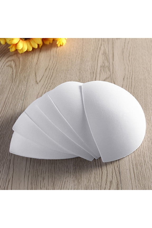 10 Pairs Bathing Suit Padding Inserts White Round Sponge Cotton Removable Breathable Coverage Backless Dress