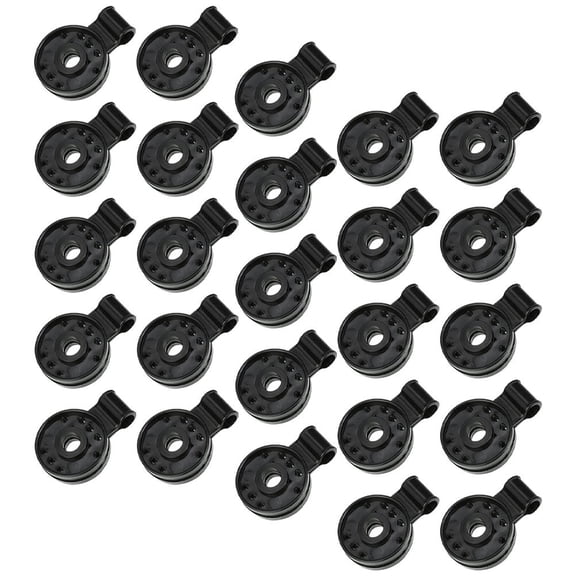 HAMPPLIES 100 Pcs Portable Black Plastic Tarp Fastener Clips, Heavy Duty Tent Clamps for Camping, Outdoor Canopy, Awning