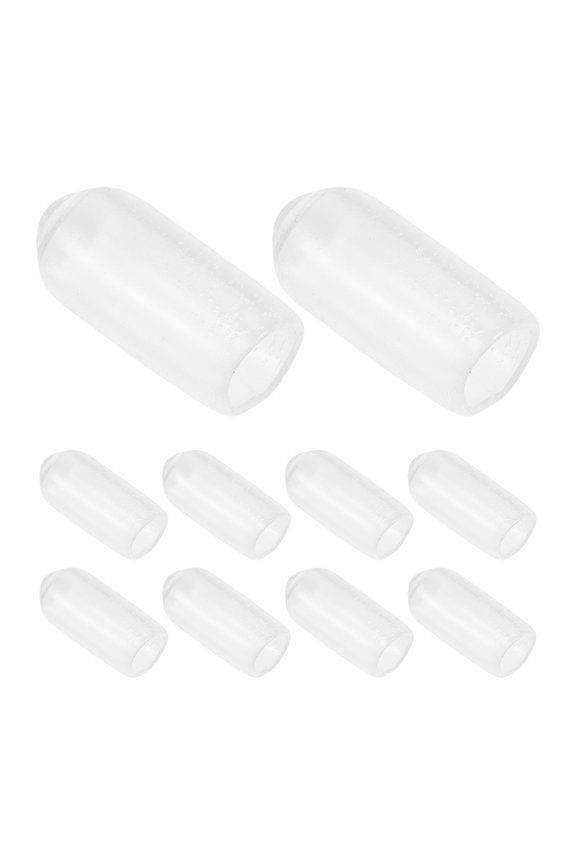 100-Pack Transparent Plastic Hairband End Caps Replacement Protective Tips for Hair Hoops and Headbands