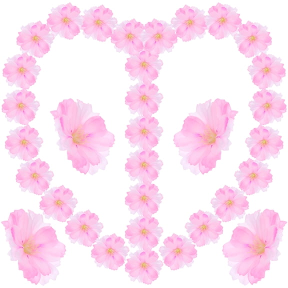 HAMPPLIES 100Pcs Plume Blossom Flower Head Hair Silk Flower Home Decoration