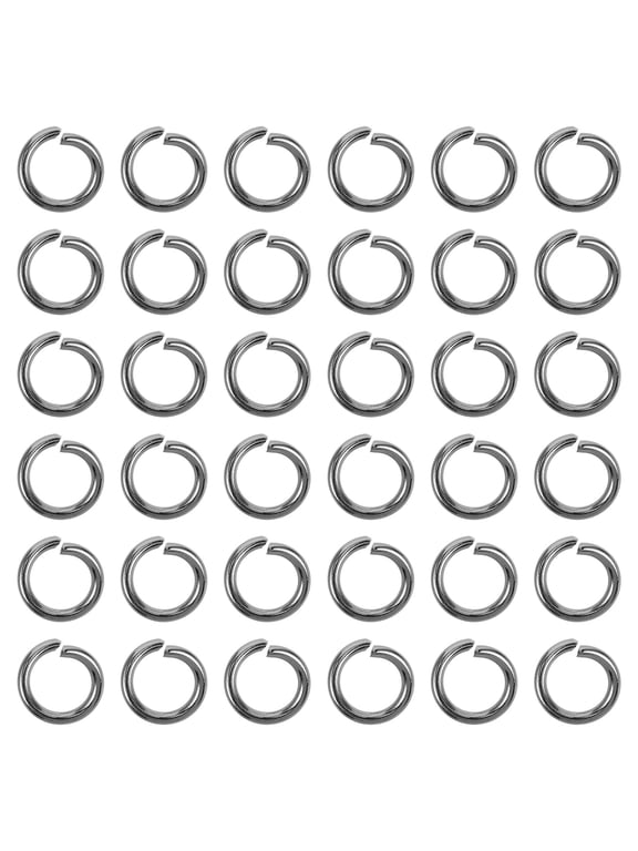 Durable Plated Silver Iron Jump Rings for Jewelry and Keychain Crafting 100Pcs