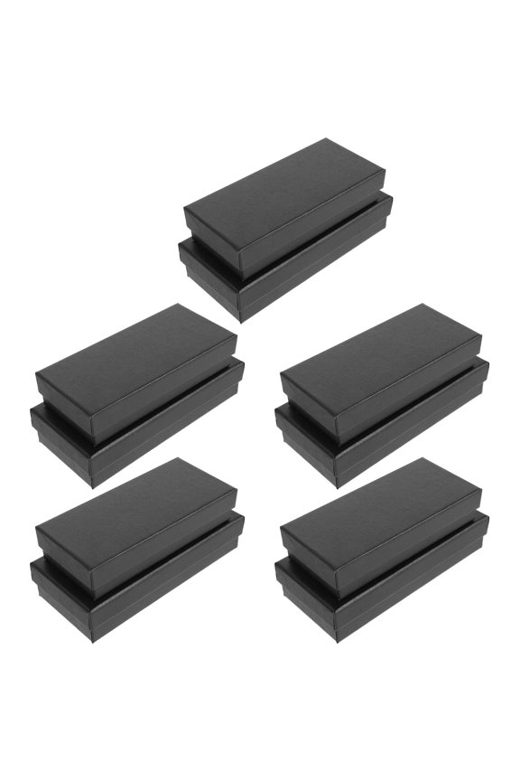 10Pcs Black Rectangular Watch Display Box Single Slot Elegant Storage and Presentation