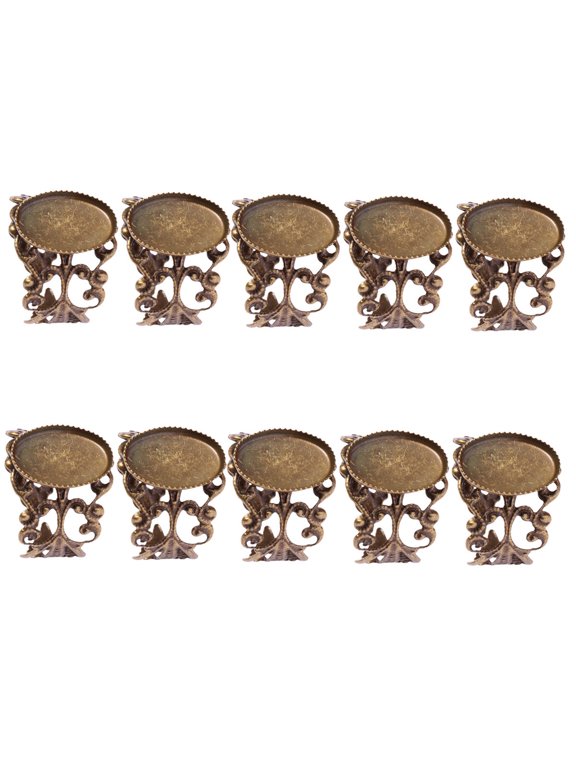 Pendant Trays Ring Support Tray Copper 10Pcs
