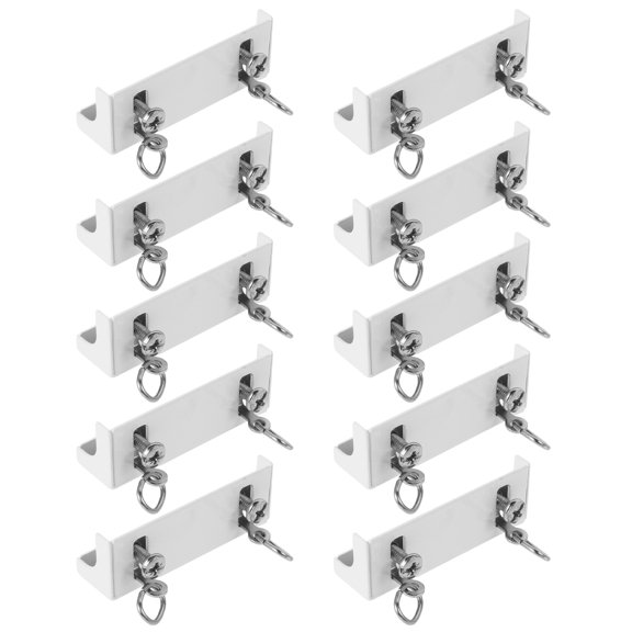 HAMPPLIES 10Pcs Curtain Track End Stop Plugs Aluminum Alloy for Bedroom and Living Room Curtain Rails