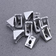 HAMPPLIES Solid Aluminum Extrusion Bracket Plated Silver for 3D Printer Cnc 10Pcs