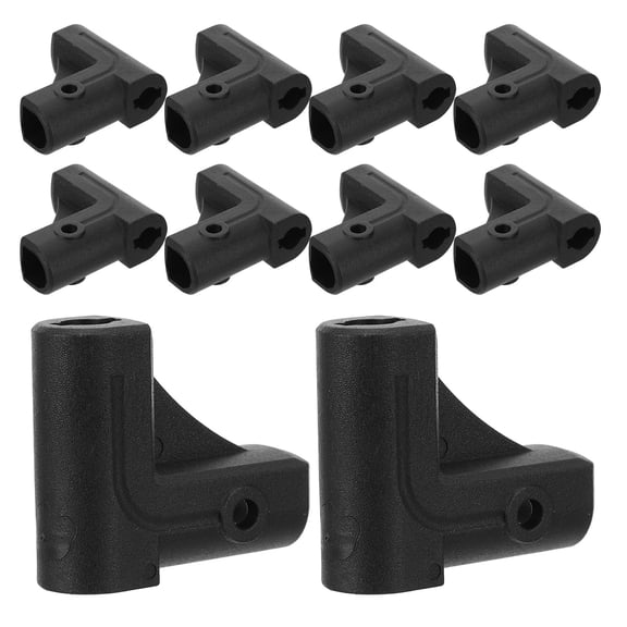 HAMPPLIES 10Pcs Industrial Caster Wheel Connector Plastic Right Angle Cart Support Bracket for Trolley Assembly