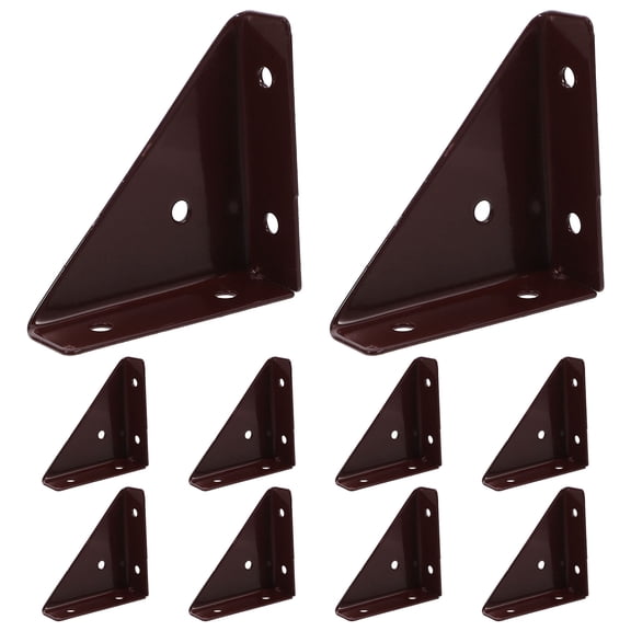 HAMPPLIES 10Pcs Iron Angle Brackets For Bed Furniture Assembly Support