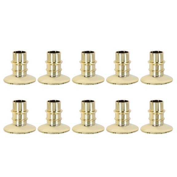 HAMPPLIES 10Pcs Lightweight Plastic Candlestick Decor for Desktop with Fine Workmanship and Warm Atmosphere