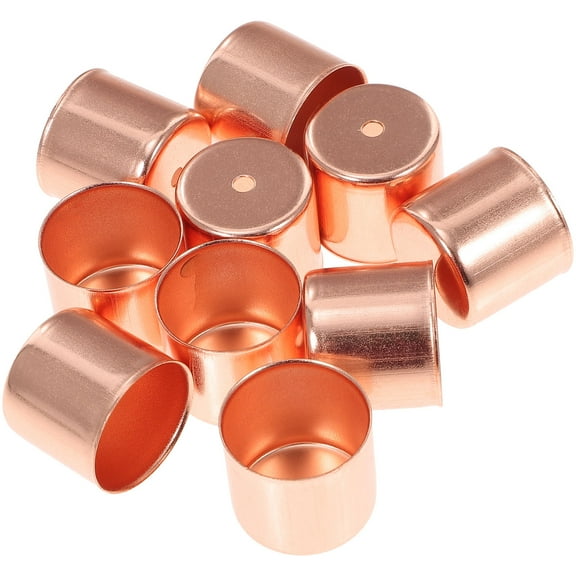 HAMPPLIES 10Pcs Metal Candle Cup Nickel Multi Color for DIY Projects and Home Decor Prevents Wax Dripping