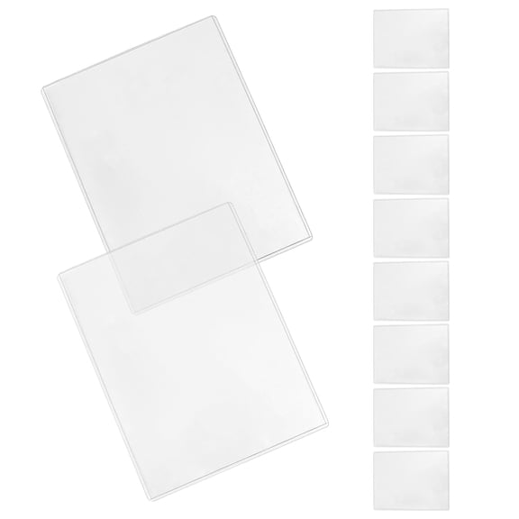 HAMPPLIES 10Pcs Clear Hard Plastic Sheet Protectors 8.5x11 Thick Rigid Top Loader for Office Documents