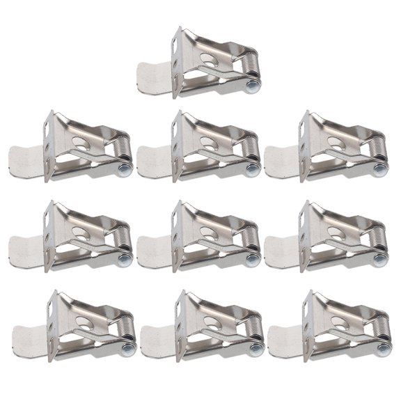 HAMPPLIES 10Pcs Plated Silver Spring Clips with Even Force Distribution for Panel Lights and Ceiling Fixtures