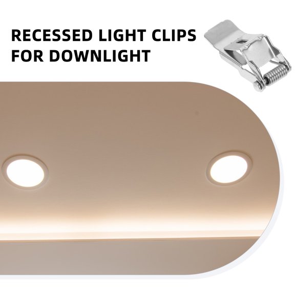 HAMPPLIES 10Pcs Recessed Light Clips for Downlight Retrofit Compatible with LED Panel Lamps Plated Silver