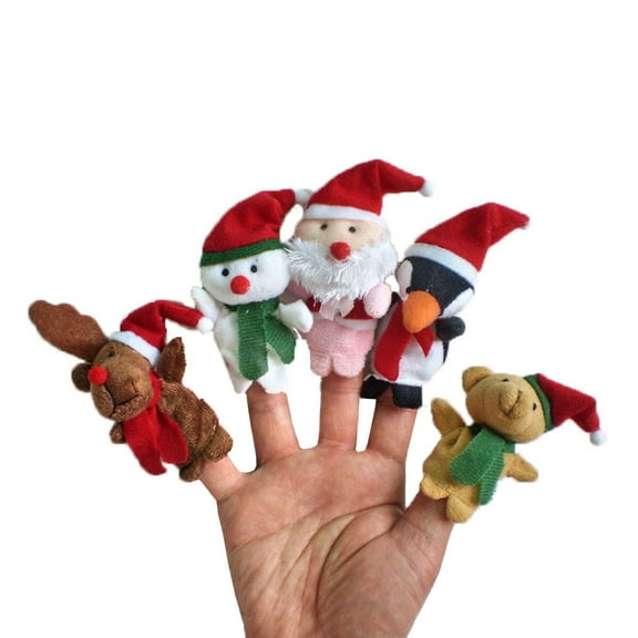 HAMPPLIES 10Pcs Set Finger Puppets for Kids Plush Hand Toys for Educational Play