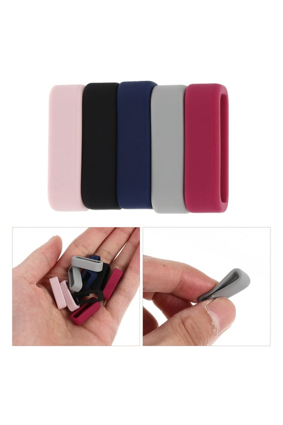 10Pcs Watchband Retainers Silicone Rings with Smooth Texture Lightweight Easy to Use for Watches