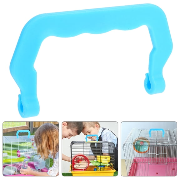 HAMPPLIES 10Pcs Detachable Plastic Cage Handle Sky Blue Secure Carry for Outdoor Use