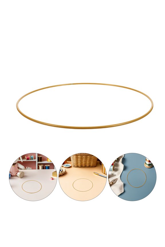 10Pcs Plated Gold Metal Craft Hoops for Dreamcatcher Wreaths and Floral Arrangement Frames