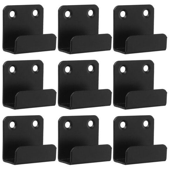 HAMPPLIES 10Pcs Tile Wall Hanger Black Steel Mounting Brackets for Secure Ceramic Tile Display