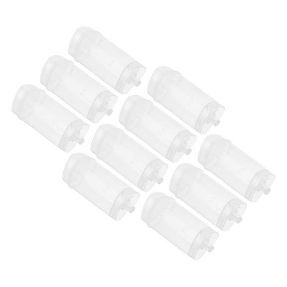 HAMPPLIES Set of 10 Transparent Heart-Shaped Push-Up Tubes for Ice Cream, , and Dessert Molds