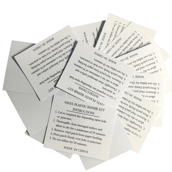 HAMPPLIES 10Pcs White PVC Puncture Repair Patches with Adhesive for Rubber Boat and Kayak