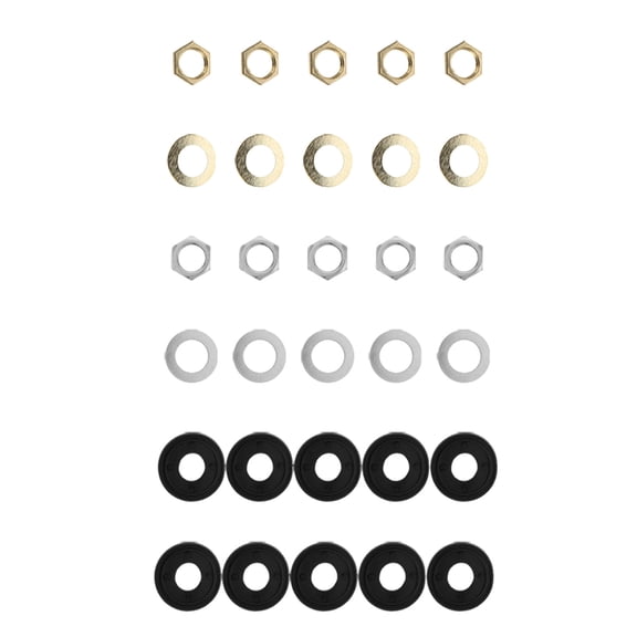 HAMPPLIES Quartz Clock 10 Sets Nuts Washers and Rubber Rings Replacement