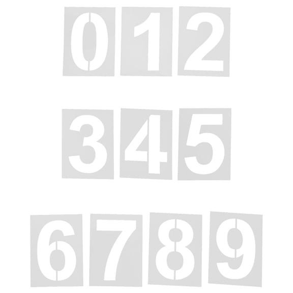 HAMPPLIES 10Pcs Painting Template Set Large Number Stencils for Spray Painting