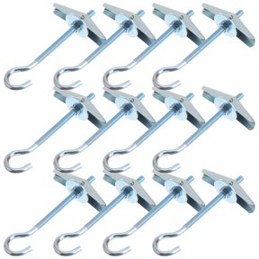 HAMPPLIES 12Pcs Plated Silver Metal Ceiling Hooks for Easy Installation Hanging Plants and Home Accessories