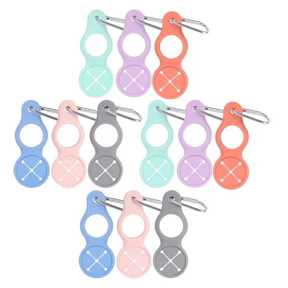 HAMPPLIES Wear-Resistant Bottle Clip, Assorted Color, Portable for Outdoor Use, 12Pcs