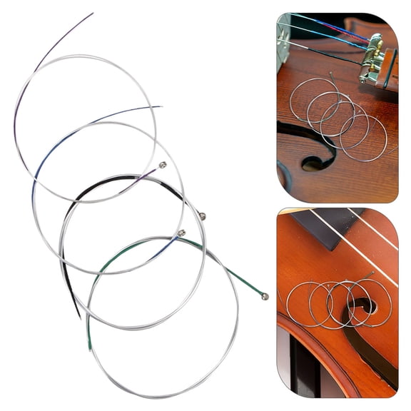 HAMPPLIES 12-Piece Violin Strings Set, Tone Replacement Strings, Compatible with Various Violin Models, Student Practice