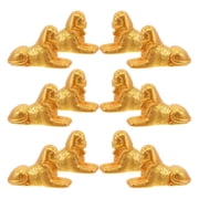 HAMPPLIES 12-Piece Miniature Golden Sphinx Statues Resin Figurines for Collectors Home Decor Table Display