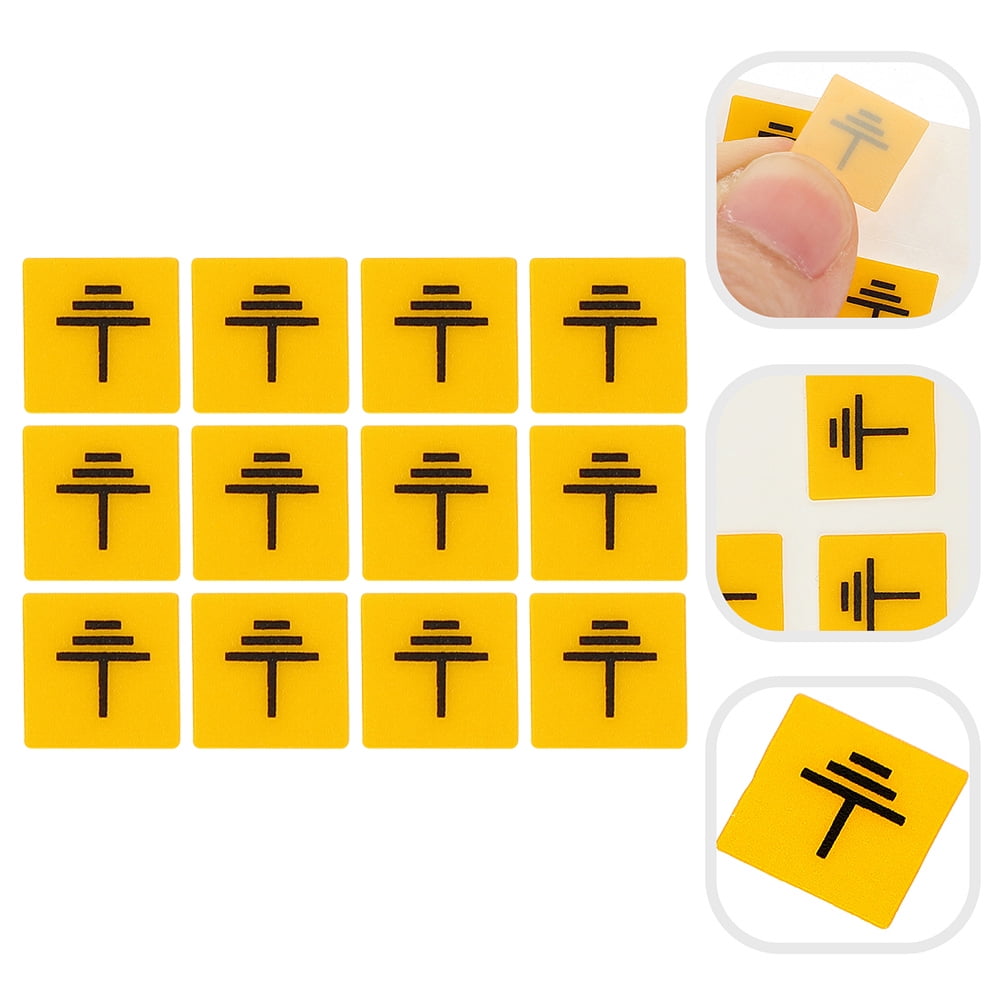 HAMPPLIES 12pcs Signs Stickers Grounding Warning Decals Yellow PC for ...