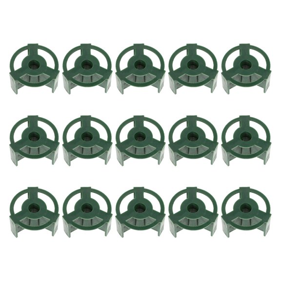 HAMPPLIES 15Pcs Easy Install Plastic Memorial Vase Bases Green for Outdoor Lawn Graves