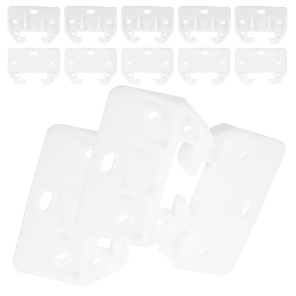 HAMPPLIES 15Pcs Plastic Drawer Stoppers White Non Slipping Drawer Slides for Kitchen Wardrobe and Cabinet Repair