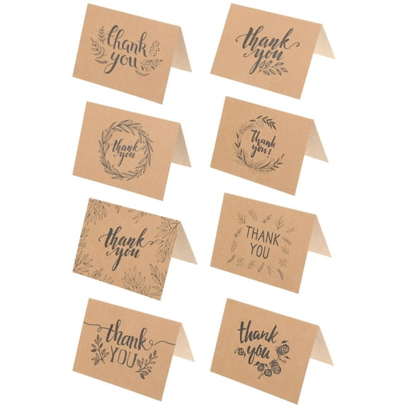 HAMPPLIES 16 Sets Greeting Card Light Brown Khaki Work Card Set For Entrepreneurs Business Promotion 5.89X3.93X0.39in