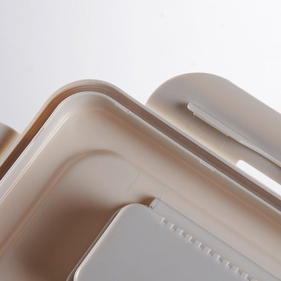HAMPPLIES 1PC Dust Proof Beige Pet Grain Bucket Simple and Elegant Design