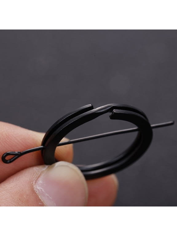 Black Flat Split Circular Key Ring for Keychain Crafts Making
