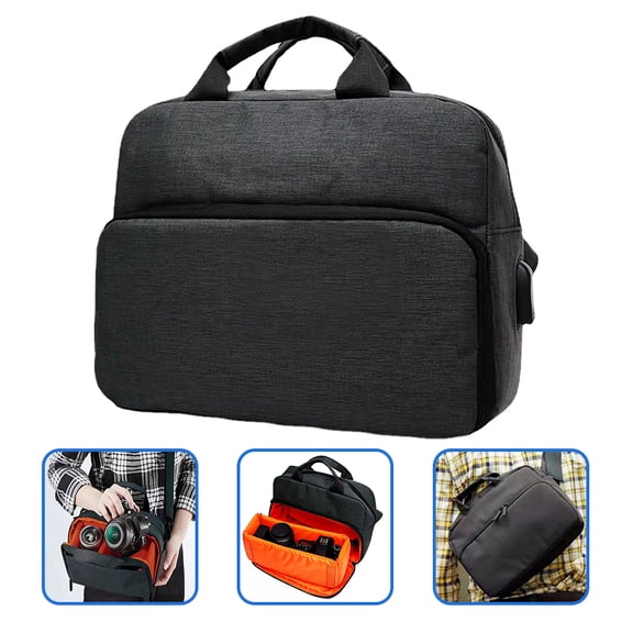 HAMPPLIES 1Pack Digital Camera Bag for Men Durable Material 33x23cm Dark Grey Outdoor Activities