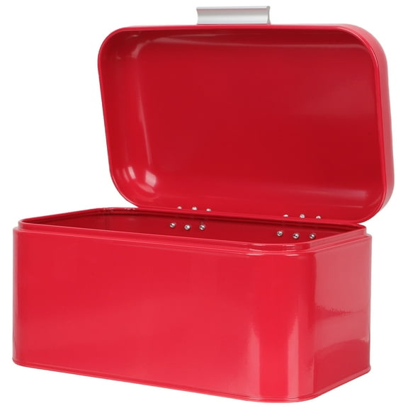 HAMPPLIES 1Pack Iron Bread Box Red For Kitchen Countertop With Airtightness And Moisture Protection