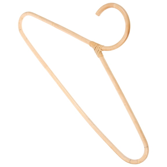 HAMPPLIES 1-Pack Khaki Wooden Adult Clothes Hanger, Decorative Coat and Shirt Hanger 14.4x8.1x0.5in