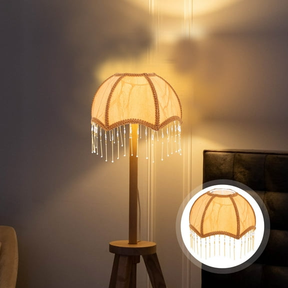 HAMPPLIES Tassel Lampshade Iron Material 1Pcs Victorian Style Table Decor