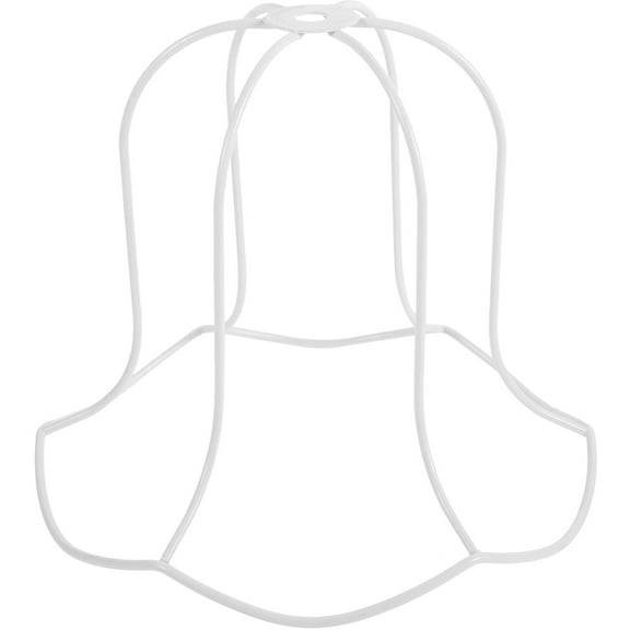 HAMPPLIES Vintage Rectangular Lampshade Lampshade Frame Metal White 1Pack 7.9X7.9X6.7In