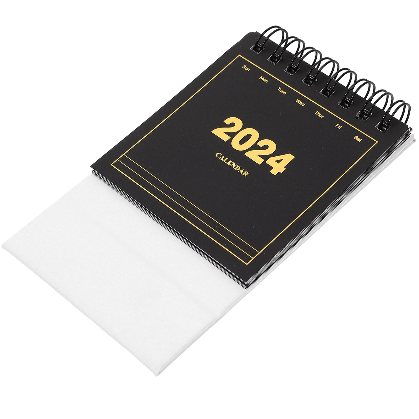 HAMPPLIES 1Pack Mini Desk Calendar White Background with Black Ink 4 ...