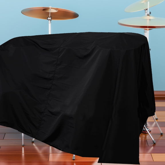 HAMPPLIES 1Pack Polyester Drum Set Cover for Musicians with and UV in Black