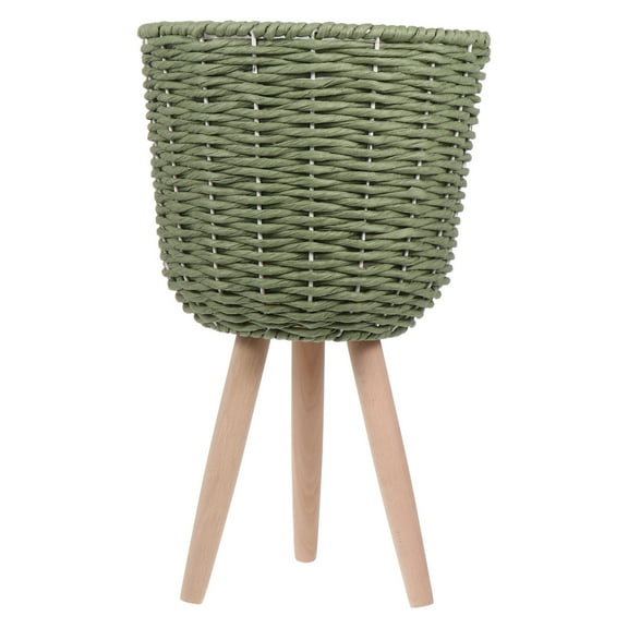 HAMPPLIES 1Pack Round Bamboo Woven Flower Pot Rustic Planter 42x26in