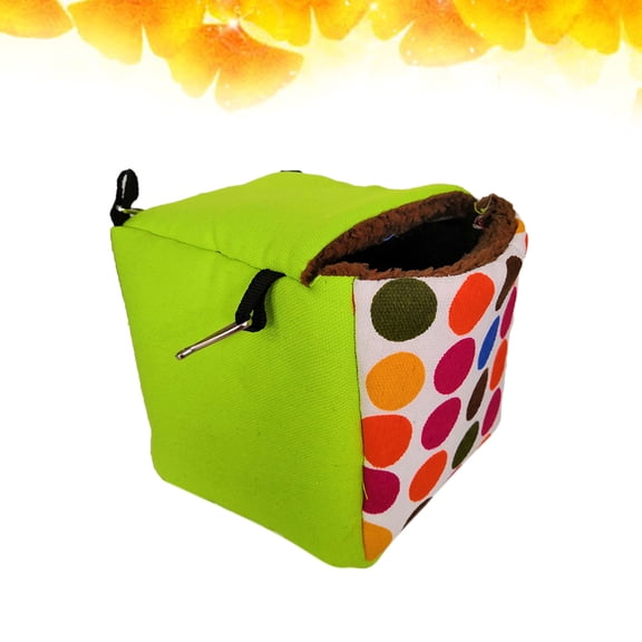 HAMPPLIES Green Pet Bed for Squirrel and Parrot Winter Warm Nest Comfortable and Washable 1Pc