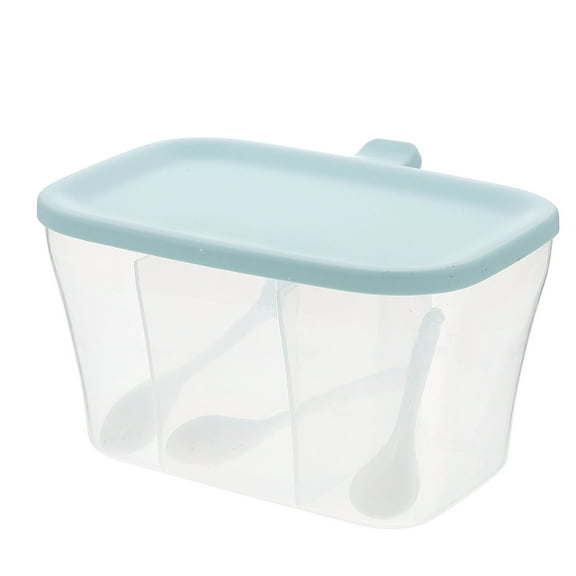 HAMPPLIES 1Pack Spices Seasoning Box Blue Rectangular PP for Food Storage