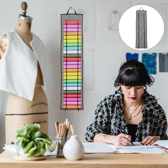 HAMPPLIES 1Pack Storage Holder Grey Color Rectangular Shape for Craft Room Use