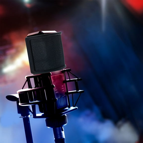 HAMPPLIES 1Pack Windscreen for Microphone U Shaped and Metal for Singing