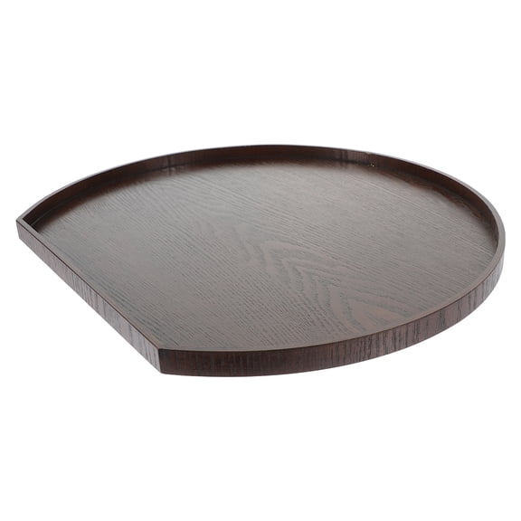 HAMPPLIES 1Pack Wood Appetizer Plate Dark Brown 32.0x28.0x0.6in For Friends Gathering