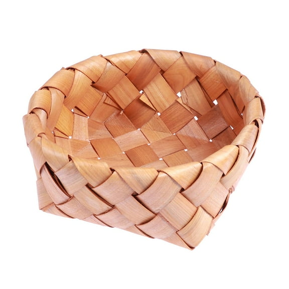 HAMPPLIES 1Pack Woven Fruit Basket Large Size Bamboo Handmade Storage Container 21x21x9.5in