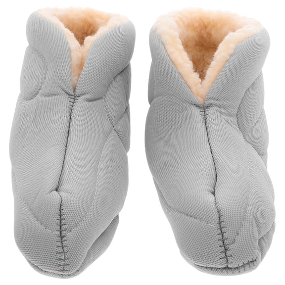HAMPPLIES Insulated Snow Boot Liners, Light Gray Oxford Plush Thermal Regulating, Non- Winter Boot Inserts for Men Women